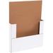 Boxes Fast BFM14112BF Corrugated Cardboard Easy-Fold Mailers 14 1/4 x 11 1/4 x 2 Inches Fold Over Mailers Adjustable Die-Cut Shipping Boxes Multi-Depth Large White Mailing Boxes (Pack of 50)