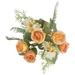 1 Bunch Artificial Flower Anti-fading Realistic Looking 5 Forks 4 Rosebuds Wedding Simulation Bouquet Home Decor