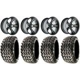 GTW Godfather 10 Golf Wheels Gray 18 Classic A/T Tires Yamaha