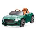 ZYMY Electric Cars for Kids, Bentley Licensed 12V Electric Ride On Cars with Remote Control, Music, Light, MP3, Suspension Wheels, Children Riding Car for Ages 3-8 Years Green