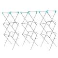 BARGAIN FACTORY 3-Tier Clothes Airer, with 16m Washing Line Drying Space, Clothes Rack Indoor-Outdoor All-Weather Clothes Airer/Drying Rack (Pack of 3)