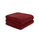 Dreamscene 10 x Fleece Bed Throws, Red Sofa Throw Warm Blankets for Winter Ultra Soft Thick Comfy Fleece Throw Christmas Blankets, Wine Red 120x150cm