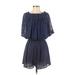 Ranna Gill Casual Dress - Mini: Blue Solid Dresses - Women's Size Small Petite