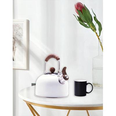 APARTMENTS 2.5 Quarts Stovetop Tea Kettle in White | Wayfair APARTMENTS77d794e