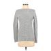 Croft & Barrow Pullover Sweater: Gray Print Tops - Women's Size Small