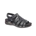 Blair Women's Haband Women’s Dr. Max™ Leather T-Strap Sandals - Black - 9 - Medium