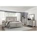 Veda 4 Piece Gray Traditional Panel Bedroom Set