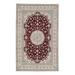 Canvello Red Silkroad Silk And Wool Nain Rug - 6 LA 6'8"x10'6" - 10'6'' x 6'8''