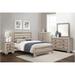 Valli 3 Piece Light Elm Modern Rustic Panel Bedroom Set