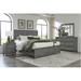 Saratoga 4 Piece Gray Modern Storage Platform Bedroom Set