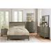 Christiane 4 Piece Gray Modern Faux Leather Upholstered Tufted Panel Bedroom Set