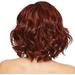 Wig Women s Wine Red Dyed Pear Flower Curly Short Curly Hair Wig Cover Suitable for Women s Wigs