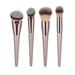 LBS 4Pcs Makeup Brush Set Premium Synthetic Foundation Brush Blending Powder Tapered Liquid Foundation Makeup Brushes Cosmetics Applicator