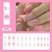 Spring Floral Pink Fake Nails Spring Atmosphere Gentle Pink Nails for Hand Decoration Nail Art