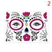 iminfit 1Pc Halloween Funny Face Tattoo Stickers Creative Horror Temporary Makeup Dance Death Spirit Face Stickers