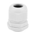 Nylon Cable Waterproof Connector Nylon Cable Connector Waterproof Gland Connector 10PCS/set IP68 Waterproof White Nylon Plastic Cable Gland Connector PG21