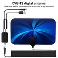 Ybeauty TV Antenna High Resolution Stable Signal-reception Plug Play 3600 Miles 4K 1080P DVB-T2 Indoor Antenna for Gaming Room Blue One Size
