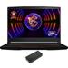 MSI GF63 12VE-066US Gaming Laptop (Intel i7-12650H 10-Core 15.6in 144 Hz Full HD (1920x1080) GeForce RTX 4050 32GB RAM 8TB PCIe SSD Backlit KB Wifi Win 10 Pro) with DV4K Dock