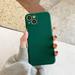 Silicone Case for iPhone 14 6.1 inch Slim Liquid Silicone Case Shockproof Full Body Protection Phone Case with Anti-Scratch Microfiber Ultra Slim Soft Bumper Cover - Dark Green