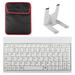 [Pack of 2] 80 Keys Wired Keyboard Mini USB Connector Keyboard Portable Durable Keyboard w/ Carry Bag Tablet Stand for Android Window Tablet