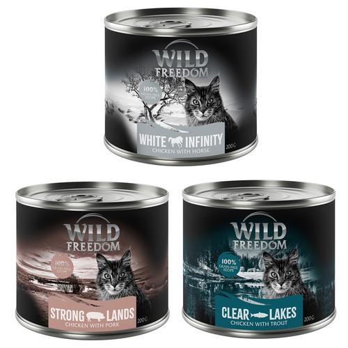 12 x 200g Adult Mixpaket Wild Freedom getreidefreies Katzenfutter nass