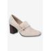 Extra Wide Width Women's Ashton Pump by Bella Vita in Stone Suede Leather (Size 9 WW)