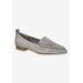 Extra Wide Width Women's Alessi Casual Flat by Bella Vita in Grey Suede Leather (Size 11 WW)