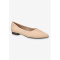 Wide Width Women's Mireya Casual Flat by Bella Vita in Almond Suede (Size 10 W)