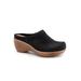 Women's Madison Clog by SoftWalk in Black Embossed (Size 10 M)