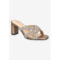 Extra Wide Width Women's Carmen Dressy Sandal by Bella Vita in Bronze Suede (Size 8 WW)