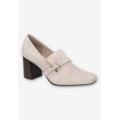 Extra Wide Width Women's Ashton Pump by Bella Vita in Stone Suede Leather (Size 8 WW)