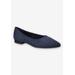 Women's Mireya Casual Flat by Bella Vita in Navy Suede (Size 9 M)