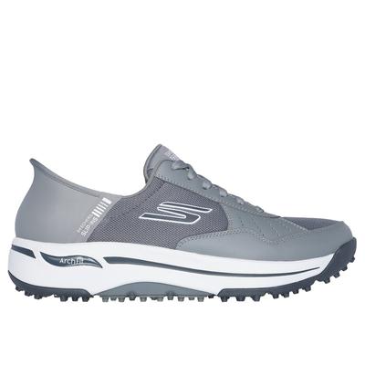 Skechers Men's Slip-ins: GO GOLF Arch Fit - Line Up Shoes | Size 12.5 Extra Wide | Gray | Leather/Textile/Synthetic