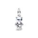 PANDORA Moments Beweglicher Baby-Teddybär Charm-Anhänger aus Sterling Silber, Kompatibel Moments Armbändern, 792986C01