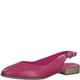 MARCO TOZZI Damen Slingpumps mit Verstellbarem Riemen aus Leder, Rosa (Pink), 41 EU