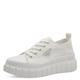 s.Oliver Damen Plateau Sneaker aus Stoff Bequem, Weiß (White), 39