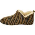 Shepherd of Sweden - Lina Sheepskin Slippers - Woman - 100% Real Sheepskin - Comfort - Soft and Warm - Fluffy - Tiger on chestnut - 6.5 UK