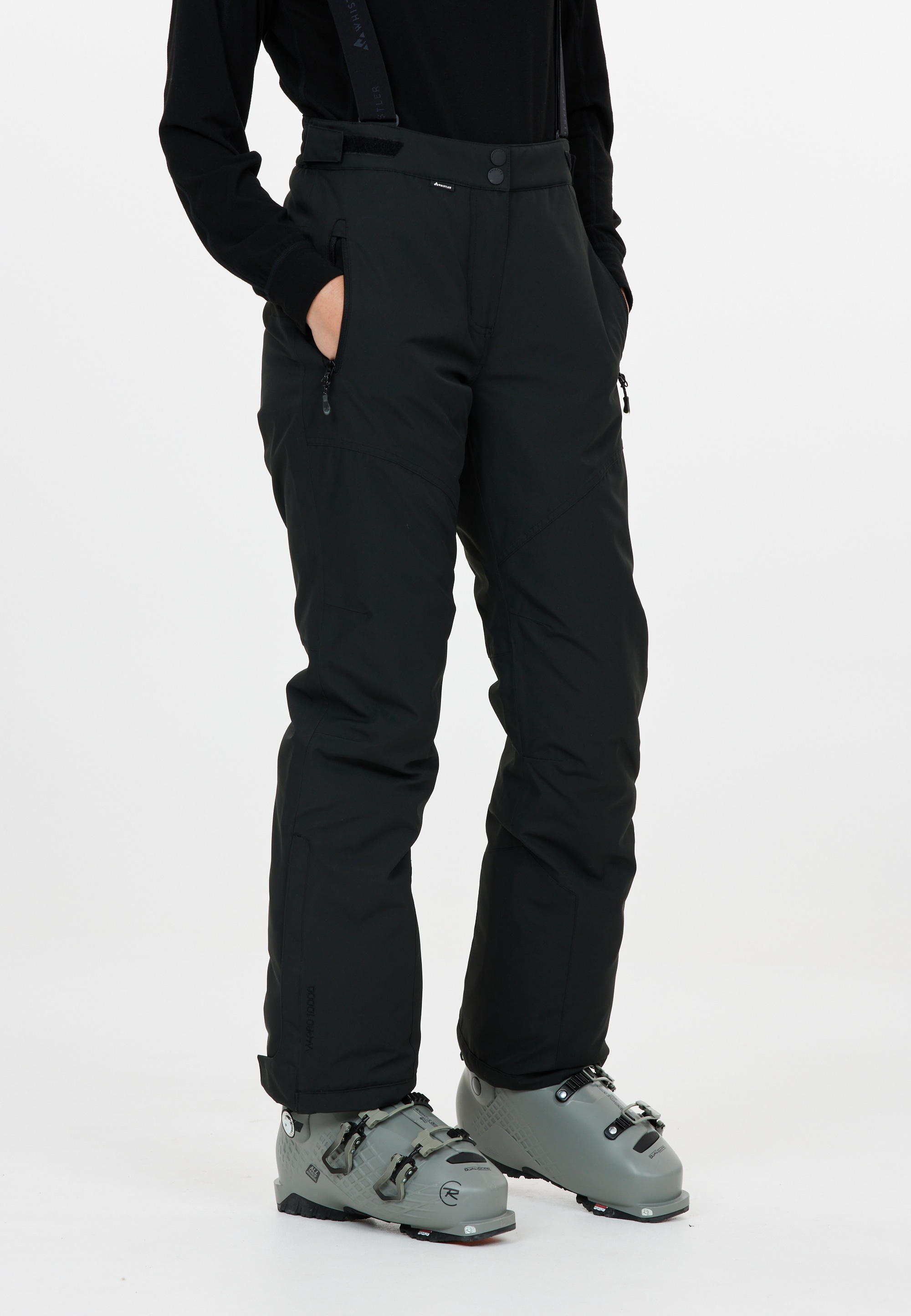 Skihose WHISTLER "Drizzle", Damen, Gr. 42, EURO-Größen, schwarz, 100% Polyester, unifarben, lang, Hosen, mit wasserabweisender Membran Image