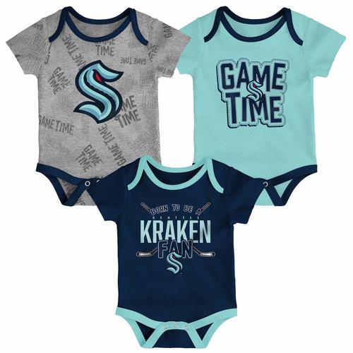 Seattle Kraken 3PC Game Time F/S Creeper Set - Neugeborenes