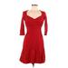 Diane von Furstenberg Cocktail Dress: Red Dresses - Women's Size 2