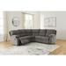 Gray Reclining Sectional - Signature Design by Ashley Museum 2 - Piece Upholstered Reclining Sectional Polyester | 39 H x 105 W x 92 D in | Wayfair