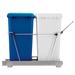 Rev-A-Shelf Double 35 Qt Pull Out Kitchen Waste Containers Stainless Steel in Blue | 14.38 | Wayfair RV-18KD-11RC-S