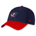 Men's Fanatics Branded Navy/Red Columbus Blue Jackets Authentic Pro Rink Two-Tone Flex Hat