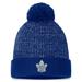 Women's Fanatics Branded Blue Toronto Maple Leafs Authentic Pro Road Cuffed Knit Hat with Pom