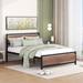 Twin/Full/Queen Size Platform Bed, Metal and Wood Bed Frame with Headboard and Footboard, Slat Support, No Box Spring Needed