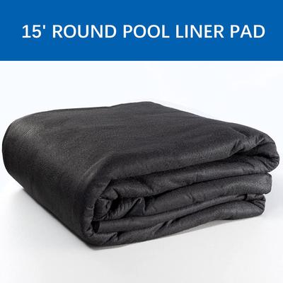 Round Pool Liner Pad, Polyester Geotextile Material, Black