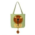 Cute Lion Canvas Bag Backpack Portable Small Dog cat Out Shoulder Bag Vintage Art Themes Lion Pet Shoulder Bag 15.7*3.9inch