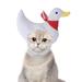 Duck Shape Pet Hat Food Headwear Cat Costumes Photo Props Cap Cute Kitten Hat Funny Hat for Kitten Pet Holiday Party Birthday