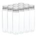 Uxcell 80ml Plastic Test Tubes with Screw Caps 12Pcs 128x33mm Tubes Silver Tone