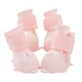 Farfi 4Pcs Pet Dog Puppy Warm Waterproof Silicone Non-slip Rain Boots Footwear Shoes (Pink L)